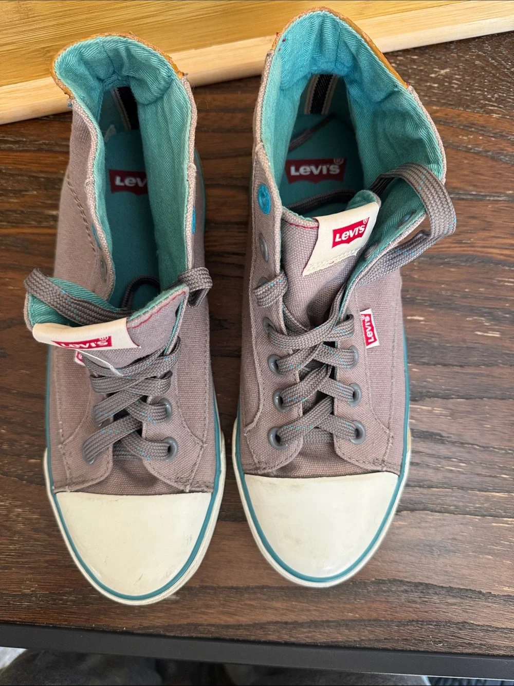 Levi's Gray Canvas High-Top Shoes